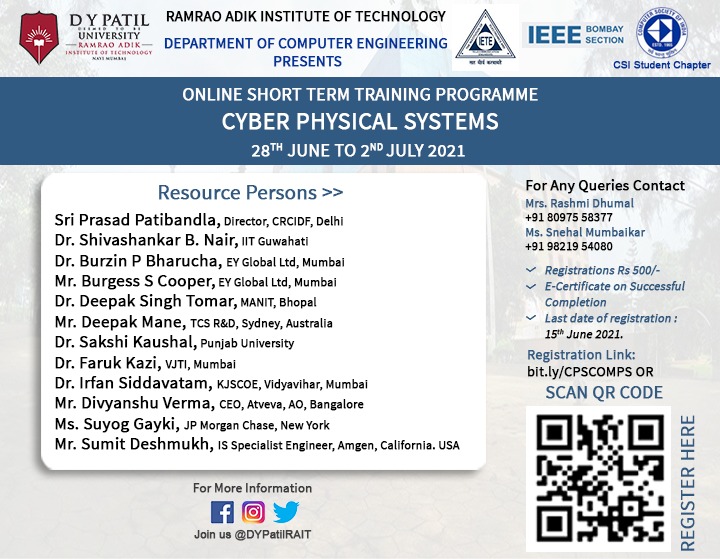 Short-term Training Program (STTP) on Cyber-Physical Systems 2021